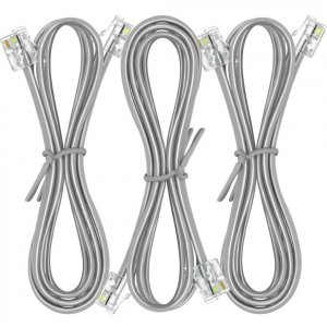 NECABLES 3Pack Phone Cord 6ft Telephone Cord for Landline and Fax