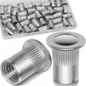 Vifmy 40Pcs M8 Rivet Nut, 304 Stainless Steel Threaded Rivet Nuts Insert
