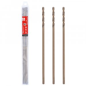 VALYRIANTOOL 1/4 in. x 12 in. Cobalt Aircraft Extension Drill Bits Set(3PCS), M35 High Speed Steel Drill Bit Extra Long Deep Hole Drilling for Stainless Steel, Plastic and Wood