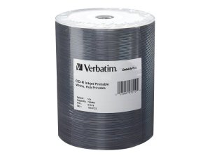 Verbatim 97019 80-Minute/700MB 52x White Inkjet Hub Printable CD-Rs, 100pk