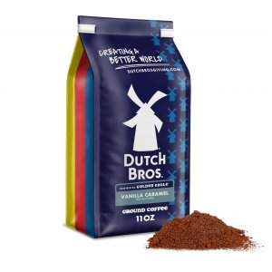 Dutch Bros Vanilla Caramel Ground Flavored Coffee, Bagged 11oz