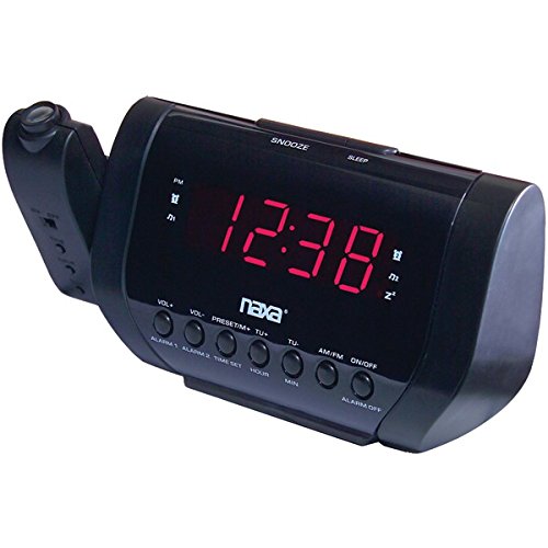Naxa NRC173 Projection dual alarm clock radio