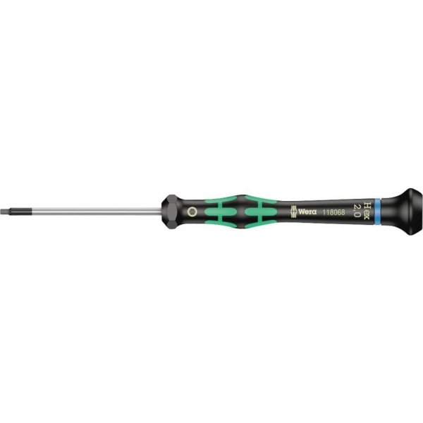 WERA 05118068001 2054 Screwdriver for Hexagon Socket Screws for Electronic Applications, 2 x 60 mm