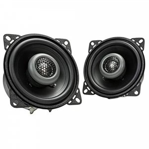 MB Quart Formula 4 Inch 80 Watt 2 Way Coaxial Car Audio Speaker Pair with Built in 1 Inch Tweeters for Vehicle Sound System, Black