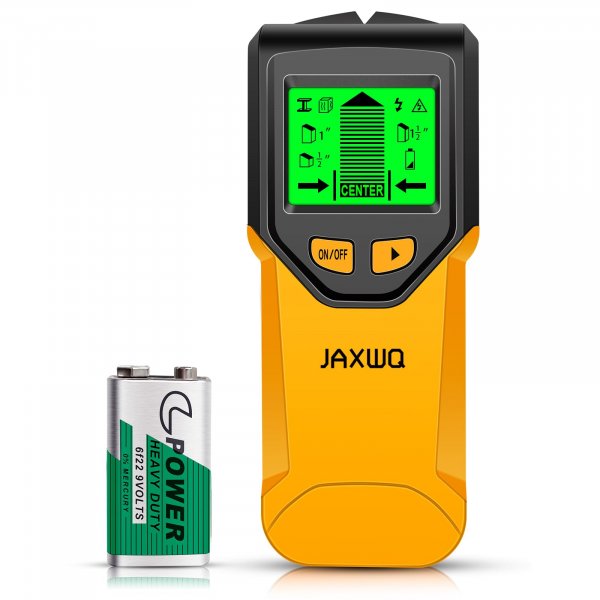 Stud Finder Wall Scanner - 5 in 1 Stud Finder Tool w/Smart Chip and HD LCD Display, Stud Detector Beam Finders for the Center and Edge of Wood AC Wire Metal Studs Joist Pipe (Yellow Feathers)