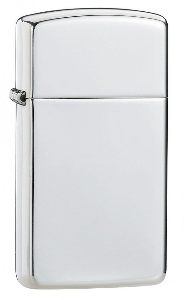 Zippo 1500 Windproof Lighter Slim Case, High Polish Sterling Silver