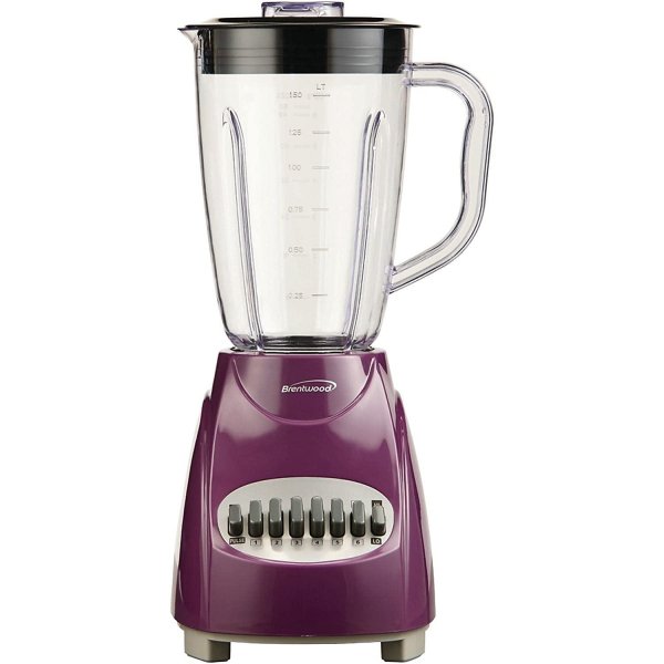 Brentwood Appliances JB-220PR 50oz 12-Speed + Pulse Electric Blender w/Plastic Jar