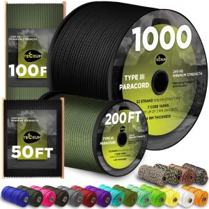 TECEUM Paracord Rope Type III 550 – Tactical MIL-SPEC – Outdoor para Cord