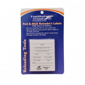 Frankford 202364 Pistol and Rifle Reloaders Labels  100 Pack