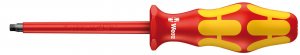 Wera 05006164001 Kraftform Plus VDE 165i Pozidriv Insulated Screwdriver, PZ 2 Head, 4" Blade Length, Red