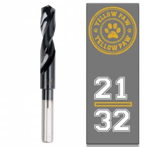 21/32 Inch Drill Bit for Metal - Industrial Grade M35 Cobalt Titanium Aluminum Nitrite - 21/32" Diameter & Total Length of 6" with Working Length of 3" Easily Drill Into Metal, Steel, & Aluminum