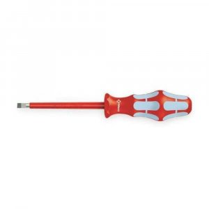 Wera 05022732001 Kraftform Stainless VDE 3160i Stainless Steel Slotted Screwdriver, Lasertip, 7/32" Head, 3.86" BladeLength