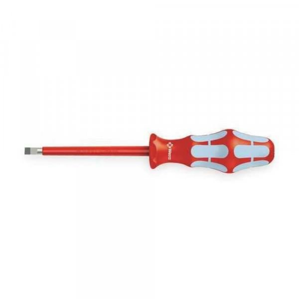 Wera 05022732001 Kraftform Stainless VDE 3160i Stainless Steel Slotted Screwdriver, Lasertip, 7/32" Head, 3.86" BladeLength