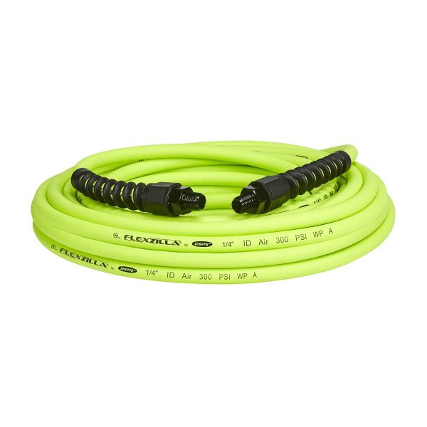 Flexzilla HFZP1425YW2 Pro Air Hose 1/4In X 25Ft 1/4In MNPT Fittings