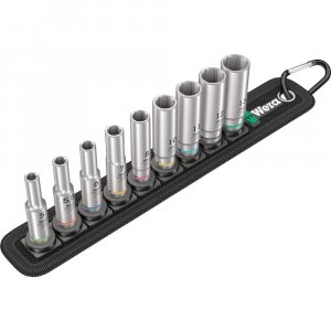 Wera 05004525001 Metric 1/4" Drive Deep Socket Set (9 Piece Set)