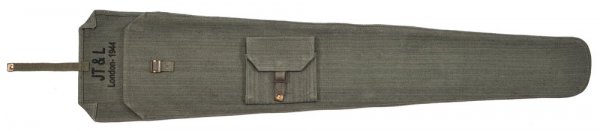 World War Supply British Lee Enfield Canvas Rifle Case OD Marked JT&L London 1944"
