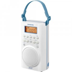 SANGEAN SNGH205 Portable 3-Band AM/FM Waterproof Shower Clock Radio