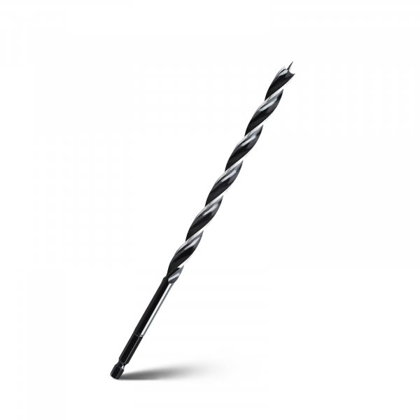 WOBLLMX 1/4" x 10" Auger Drill Bit for Wood,Hex Shank Tri Flute Drill Bit