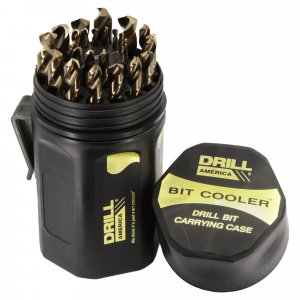 DRILL AMERICA DWD29JCOPC 1/16 1/2 Cobalt Jobber Drill Bit Set, 29 Piece