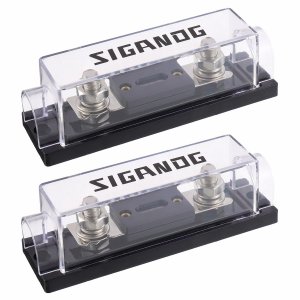 SIGANDG 350 Amp ANL Fuse Holder 0/2/4 Gauge Fuse Block with 350A ANL Fuses for Car Audio Truck DIY (2 Pack)
