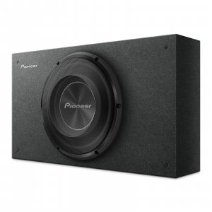 Pioneer TSA2500LB Single 10" Shallow Mount Pre-Loaded Enclosure 1200 Watts 2ohm
