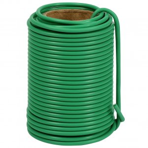 Tenn Well 66ft 3.5mm Garden Wire Rubber Coated Green Ties for Plants