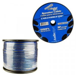 Audiopipe CABLE12BLS500 Speaker Wire 12 Gauge 500 Foot - Blue/Clear