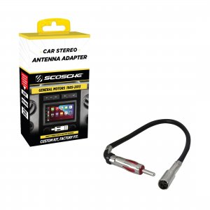 Scosche MDA1B Micro/Delco Antenna Adapter for Aftermarket Car Stereo Compatible with Select 1985-2013 GM and Import Vehicles - Car Radio Antenna Adapter - Car Audio Adapter - See Fit Guide for Vehicle