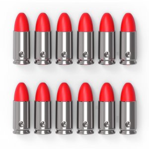 YiZhun 9MM Snap Caps Training Dummy Rounds, Reusable Dry Fire Training Round Close to Real Weight Practice Safe Loading Firing (9mm-12pcs)