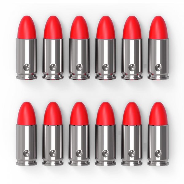 YiZhun 9MM Snap Caps Training Dummy Rounds, Reusable Dry Fire Training Round Close to Real Weight Practice Safe Loading Firing (9mm-12pcs)
