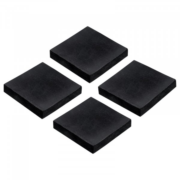 uxcell 4pcs Rubber Anti-Vibration Pads Hard Pad, 50mm Square Vibration Isolation Mats, 10mm Thickness Non-Slip Rubber Blocks, Anti-Skid Anti Noise for HVAC, Compressor, Air Conditioner