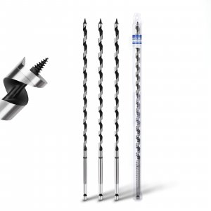 3 Pack 1/4" X 11.8" Auger Bit for Wood, 6x300mm Hex Long Auger Drill Bit