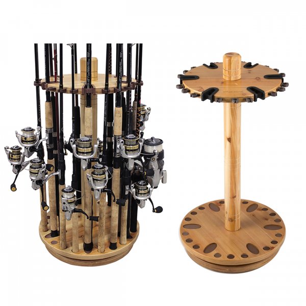 Rush Creek Creations Round Spinning 30 Fishing Rod Rack No Tool Assembly