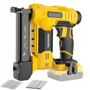 ADOTOCAM Cordless Brad Nailer for Dewalt 20V Battery (Tool Only), 2 in 1 Cordless Nail Gun with 1000 Nails and 500 Staples, Nail Gun Battery Powered for Home Improvement & Woodworking