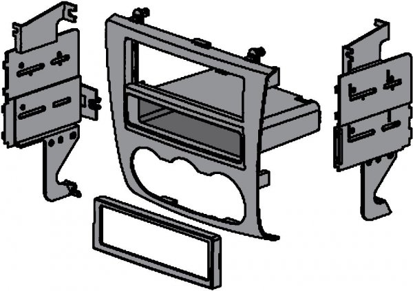 AI NDK727 Installation Kit for NISSAN 2007-13 ALTIMA Double DIN W/Pocket