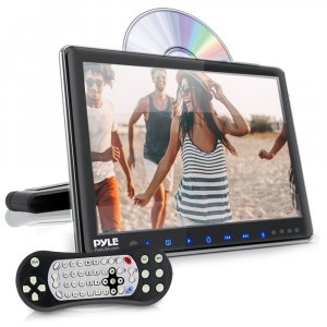 Pyle PLHRDVD904 9.4" LCD Univ Headrest Monitor w/ DVD/CD Player & IR & FM Trans