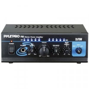 Pyle PTA4 2 x120 Watt Mini Stereo Amplifier with AUX/CD Input
