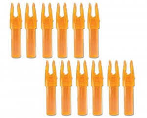 Carbon Express 50265 Launchpad Precision Nock .244 Clear Orange 12Pk