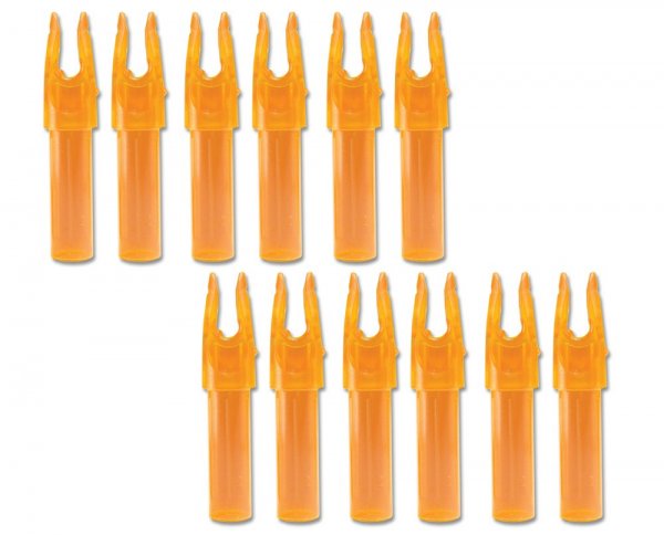 Carbon Express 50265 Launchpad Precision Nock .244 Clear Orange 12Pk