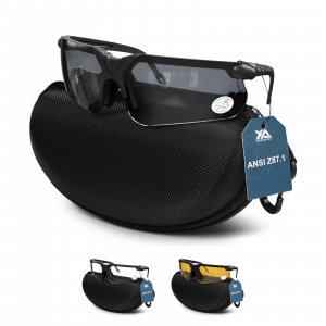 xaegistac Shooting Glasses with Case Anti Fog Hunting Safety Glasses for Adults