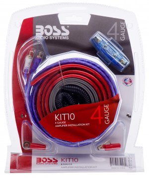 BOSS Audio Systems KIT10 4 Gauge Amplifier Installation Wiring Kit - A Car Helps You Make Connections and Brings Power to Your Radio, Subwoofers Speakers