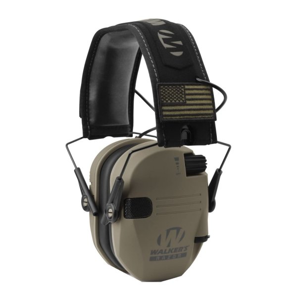 Walker's GWPRSEMPATFDE Razor Slim Electronic Muff - Fde Patriot (American Flag)