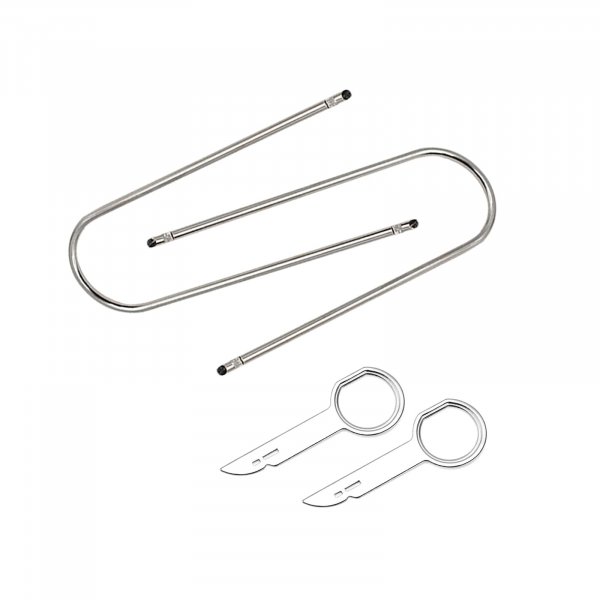 Radio Removal Tool key and Removal Pry Tool Kit U-Shaped Set for Ford, Volkswagen, Audi, and Mercedes, Most Car CD DVD Audio Frequency Converter Stainless Steel 4PCS