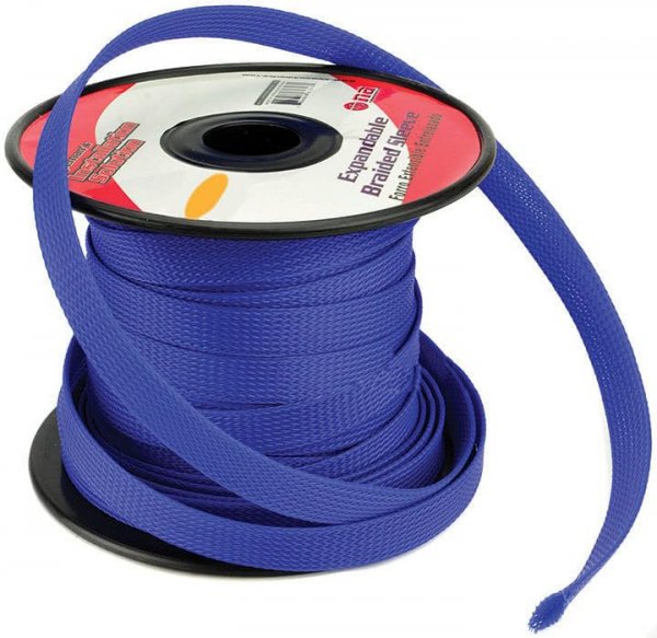PIPEMANS ISBR6M100BL 1/4 Expandable Braided Sleeve  Blue (100 feet)