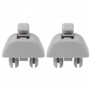 NewYall Pack of 2 Gray Interior Sun Visor Clip Bracket for Audi A6 A7 A8 S6 S7 S8 for VW Passat Polo 2006-2019