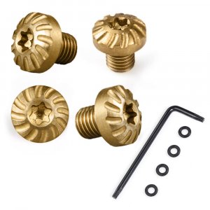 Cool Hand Customized Screws for Slim 1911 Full Size/Compact Grips, 4 Stainless Steel Screws, 4 O Rings, T10 Torx Key, Length 0.223", Gold, CH1911S-2-G
