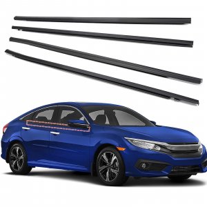 ItranMc Window Weatherstrip Trim for 2016-2021 Honda Civic 4-Door Sedan