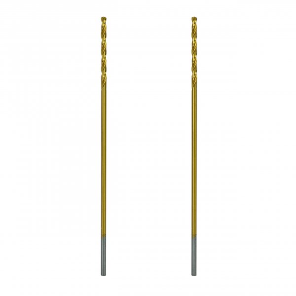 Greycore Tools 1/8 Inch x 6 Inch Cobalt Aircraft Extension Bit – 2 Pack M35 Cobalt Drill Bit, Industrial Titanium Coating – Drill Bits for Steel, Hard Metal, Cast Iron, Wood, Plastic (1/8" x 6")