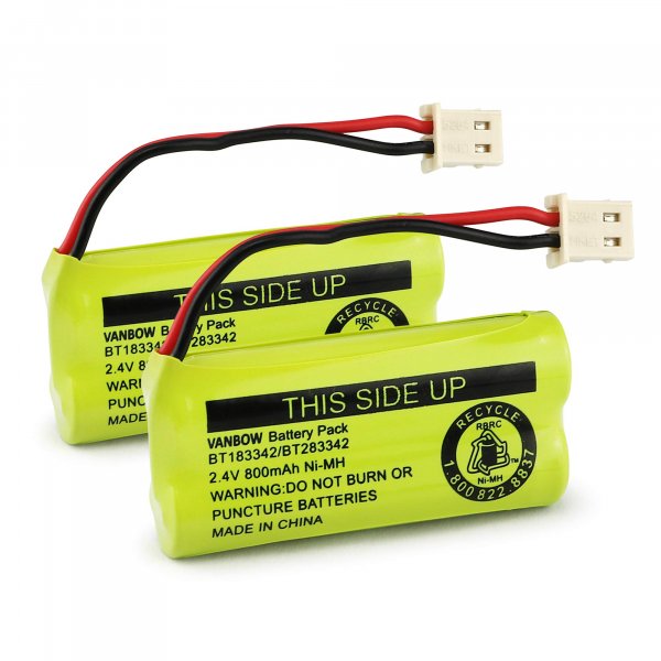 VANBOW BT183342/BT283342 2.4V 800mAh Ni-MH Cordless Phone Battery Pack