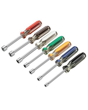 ROTATION 7PC Metric Nut Driver Set 5-12mm Hex Drivers Color-Coded Grips